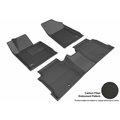 U-Ace, Inc U Ace L1KA03901509 3D Maxpider Complete Set Custom Fit All-Weather Kagu Black Floor Mat for2016 Kia Optima Models L1KA03901509